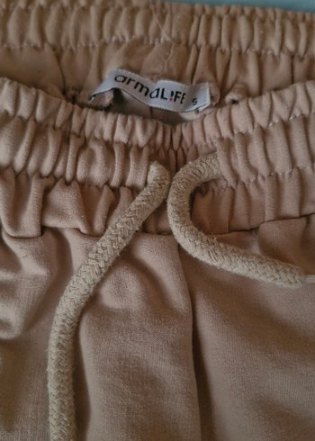 Bej Süet Rahat Kesim Kadın Eşofman Altı - Görsel 3