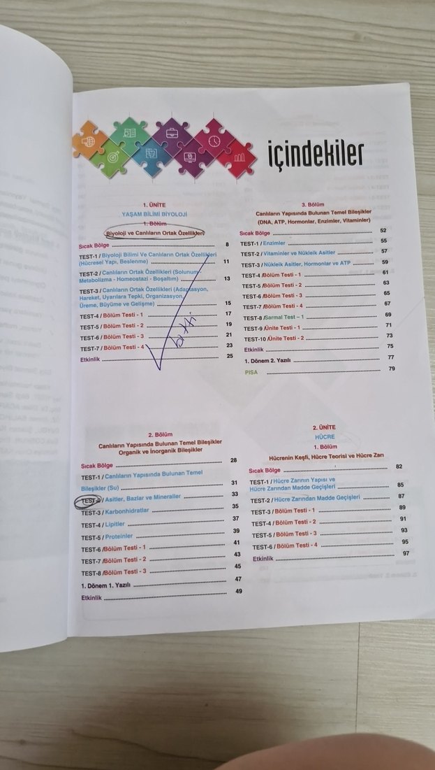 9. Sınıf Biyoloji Soru Bankası - Görsel 2