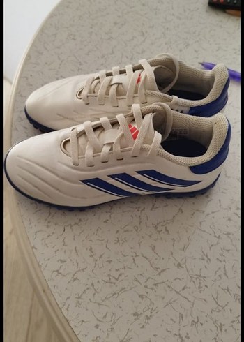 Adidas Erkek Beyaz Lacivert Bağcıklı Futbol Ayakkabısı KRAMPON ADİDAS