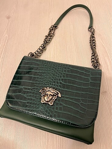 Orijinal Versace Medusa Yeşil çanta