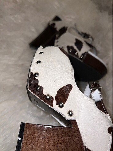 Y2K Ahşap topuklu Terlik Gianni Bravo - Görsel 6