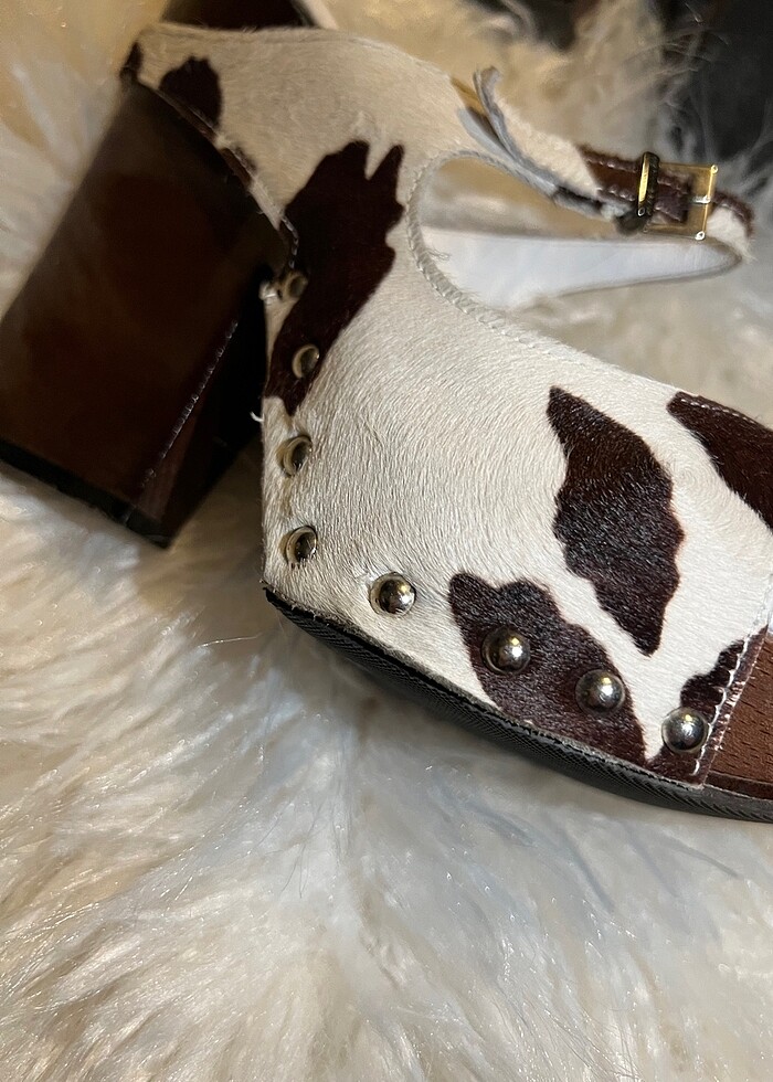 Y2K Ahşap topuklu Terlik Gianni Bravo - Görsel 4