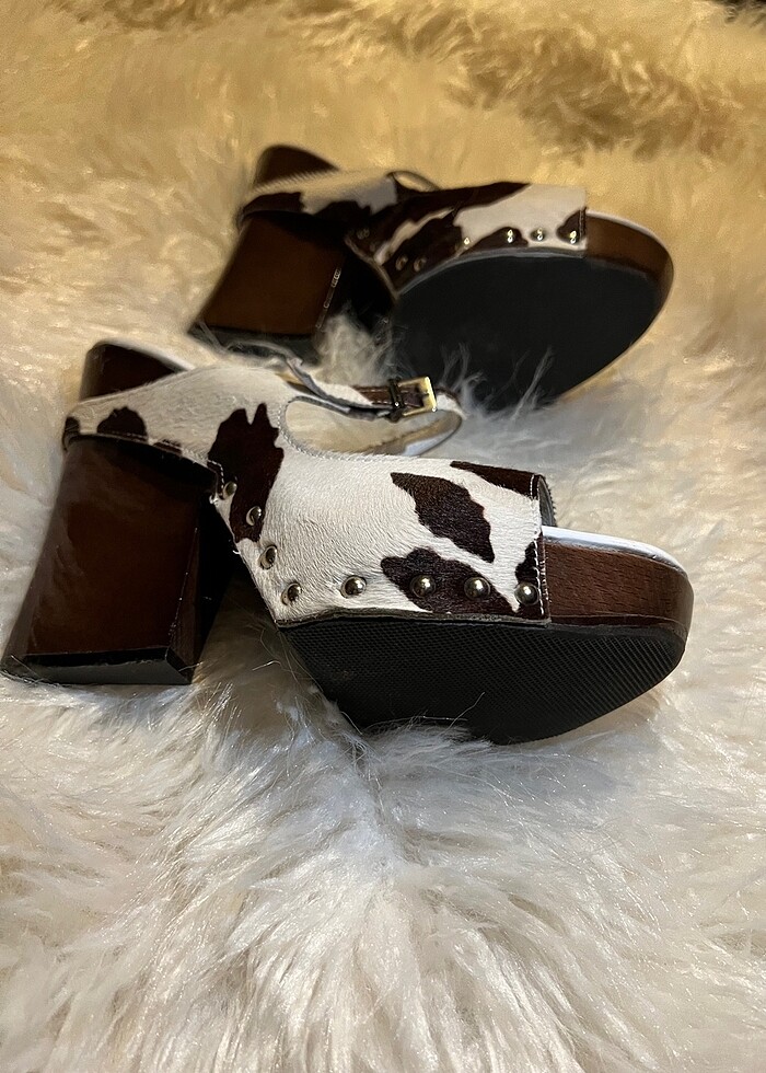 Y2K Ahşap topuklu Terlik Gianni Bravo - Görsel 5