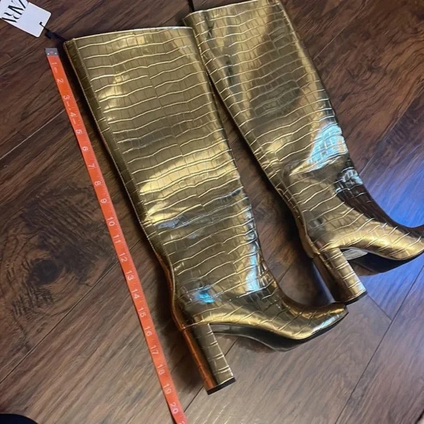 Altın rengi parlak dore zara çizme - Görsel 2