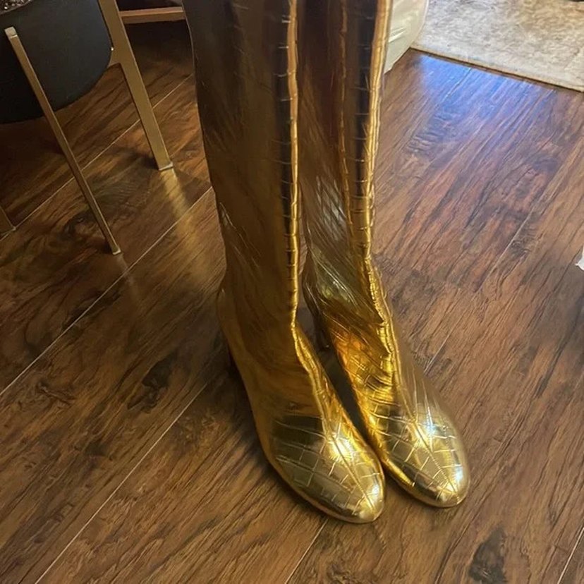 Altın rengi parlak dore zara çizme - Görsel 3