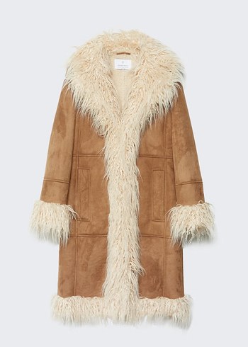 Penny lane Afgan coat stradivarus tüylü peluş kaban - Görsel 2