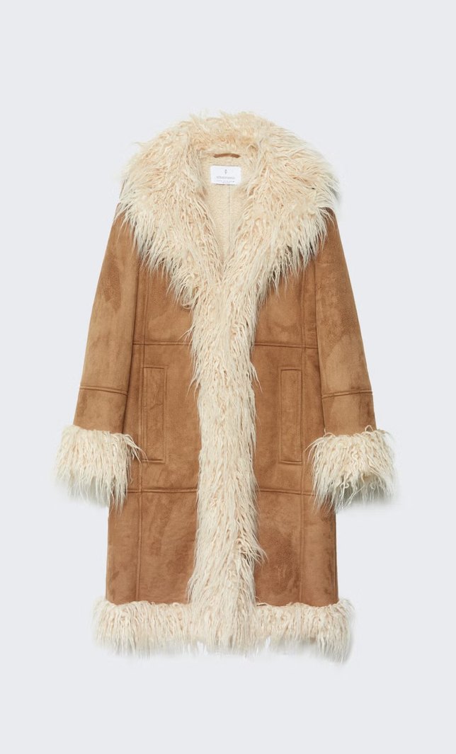 Penny lane Afgan coat stradivarus tüylü peluş kaban - Görsel 2