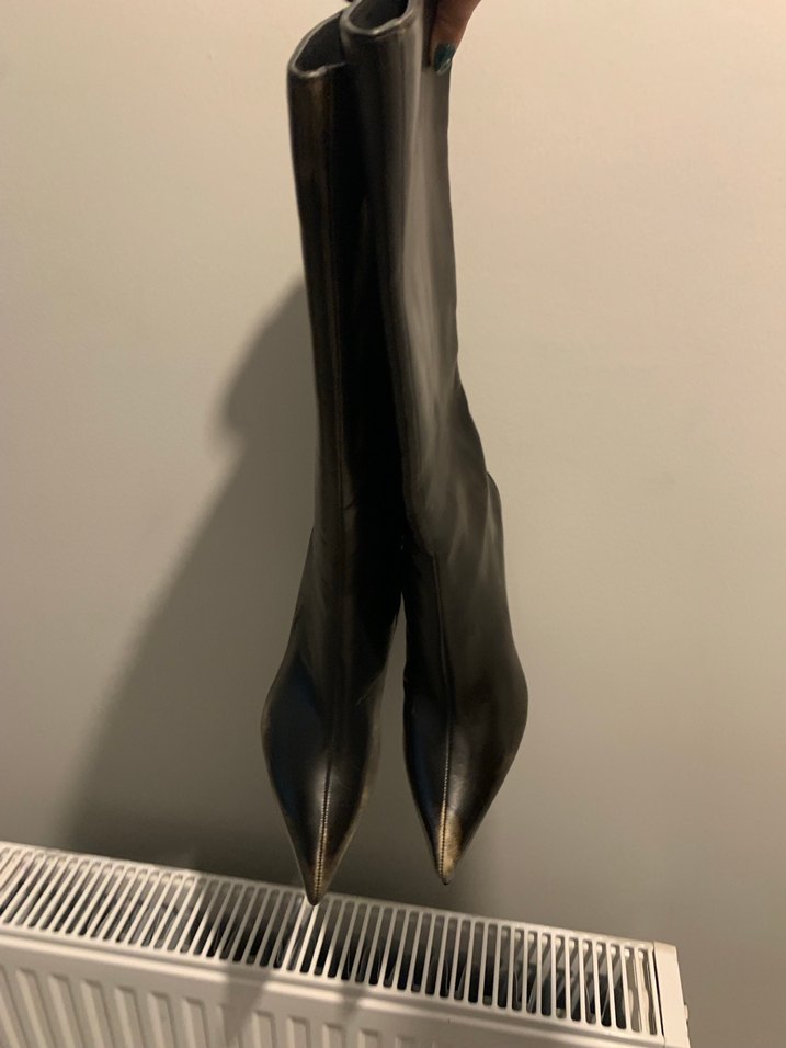 Jimmy choo muadili zara eskitme sivri burun stiletto çizme - Görsel 3