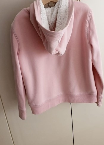 Gap Kız Çocuk Pembe Kapüşonlu Fermuarlı Sweatshirt