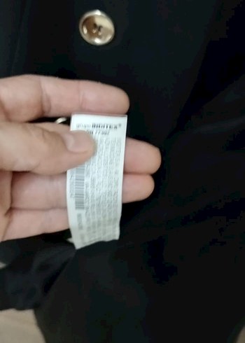 l Beden siyah Renk Düğmeli Siyah Kadın Blazer Ceket