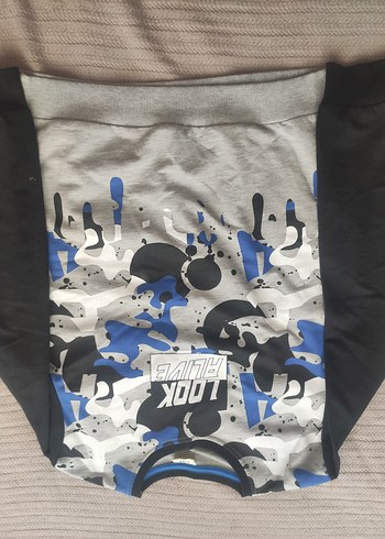 Baskılı Gri Erkek Sweatshirt
