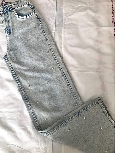Trendyol & Milla trendyolmilla boncuklu açık kot pantolon