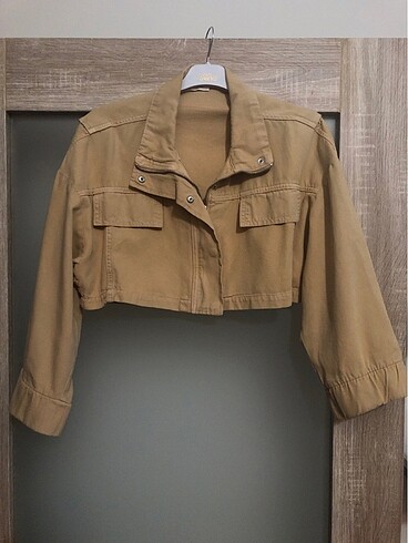 Crop ceket