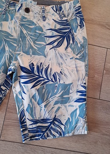 Düğmeli Mavi mavi Desenli Erkek Şort - Görsel 2