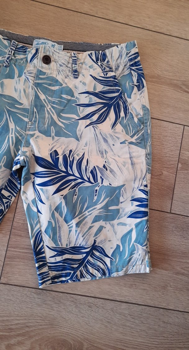 Düğmeli Mavi mavi Desenli Erkek Şort - Görsel 2