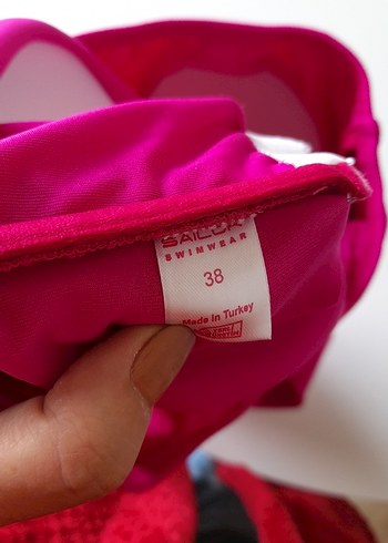 Pembe Kemerli Askılı Mini Mayo - Görsel 6