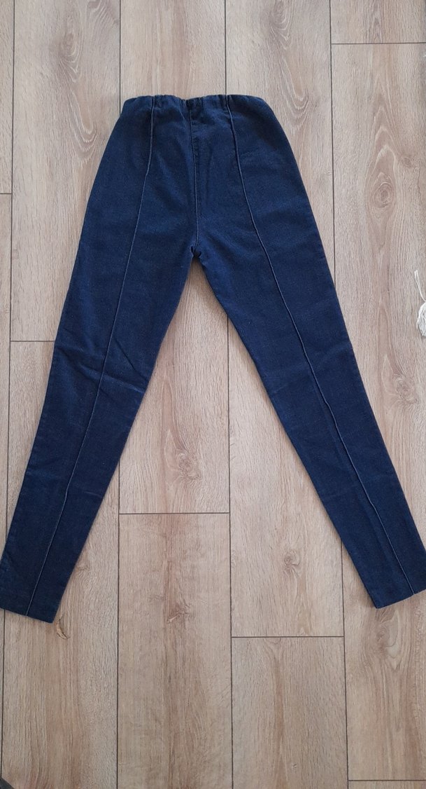 Kadın Lacivert Elastik Bel Denim Pantolon - Görsel 3