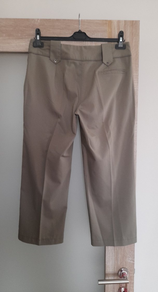 yesil Kadın Midi Kumaş Pantolon - Görsel 3