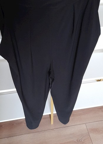 Siyah Midi Straplez Kadın Tulum - Görsel 5