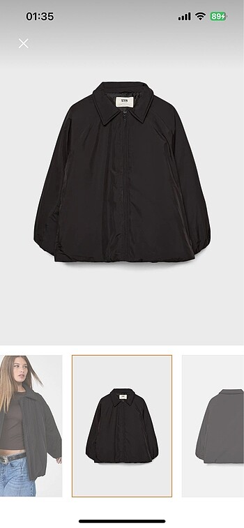 stradivarius fit şişme mont