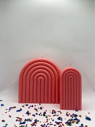 Gökkuşağı Dekoratif Mum Seti - Görsel 5