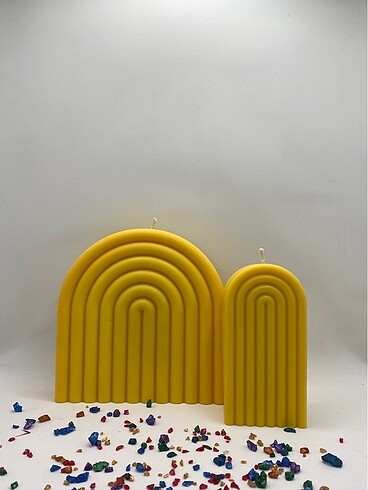 Gökkuşağı Dekoratif Mum Seti - Görsel 6