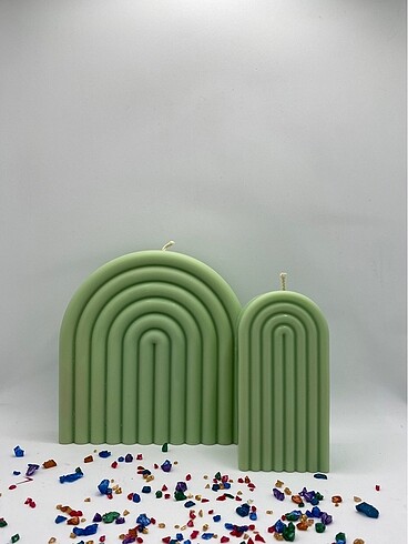 Gökkuşağı Dekoratif Mum Seti - Görsel 7