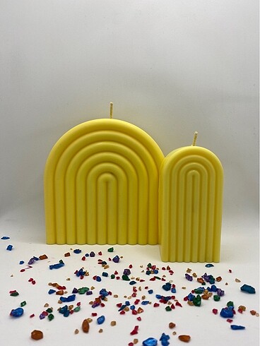 Gökkuşağı Dekoratif Mum Seti - Görsel 8