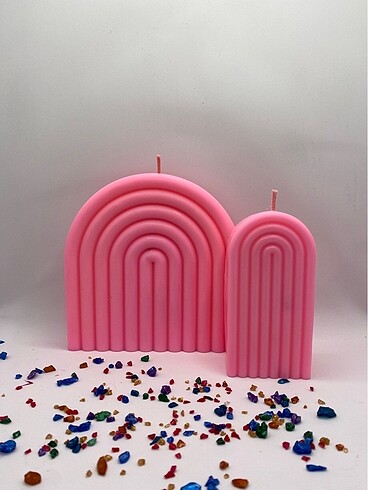 Gökkuşağı Dekoratif Mum Seti - Görsel 9