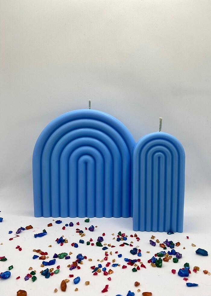 Gökkuşağı Dekoratif Mum Seti - Görsel 2