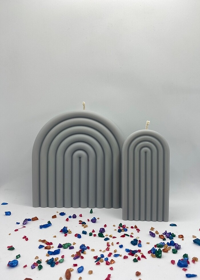 Gökkuşağı Dekoratif Mum Seti - Görsel 3