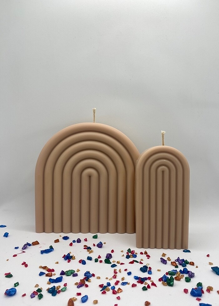 Gökkuşağı Dekoratif Mum Seti - Görsel 4
