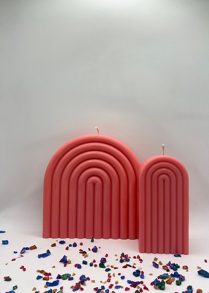 Gökkuşağı Dekoratif Mum Seti - Görsel 5