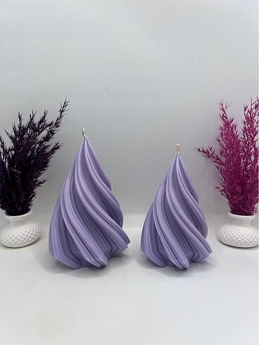 İkili Çam Ağacı  Dekoratif Mum - Görsel 6