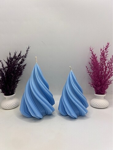 İkili Çam Ağacı  Dekoratif Mum - Görsel 8