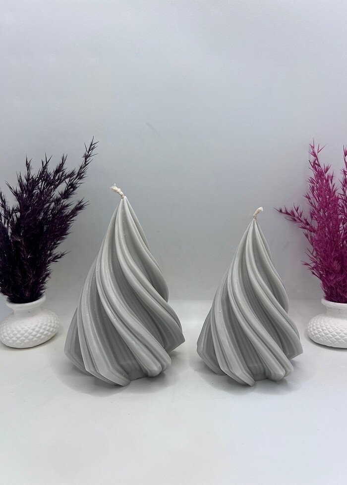 İkili Çam Ağacı  Dekoratif Mum - Görsel 2