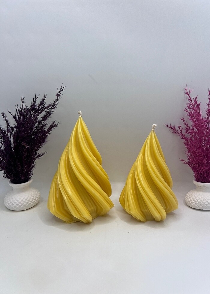 İkili Çam Ağacı  Dekoratif Mum - Görsel 4