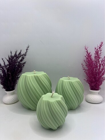 Üçlü Burgu Dekoratif Mum - Görsel 5