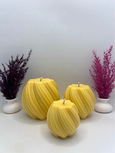 Üçlü Burgu Dekoratif Mum - Görsel 7