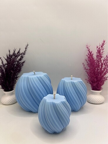 Üçlü Burgu Dekoratif Mum - Görsel 8