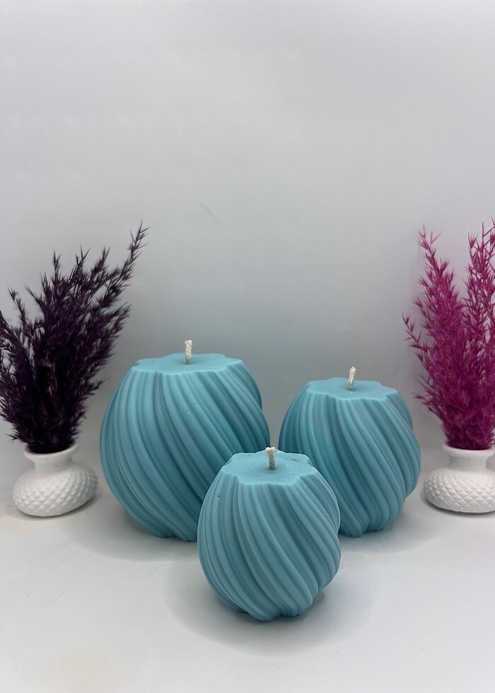 Üçlü Burgu Dekoratif Mum - Görsel 4