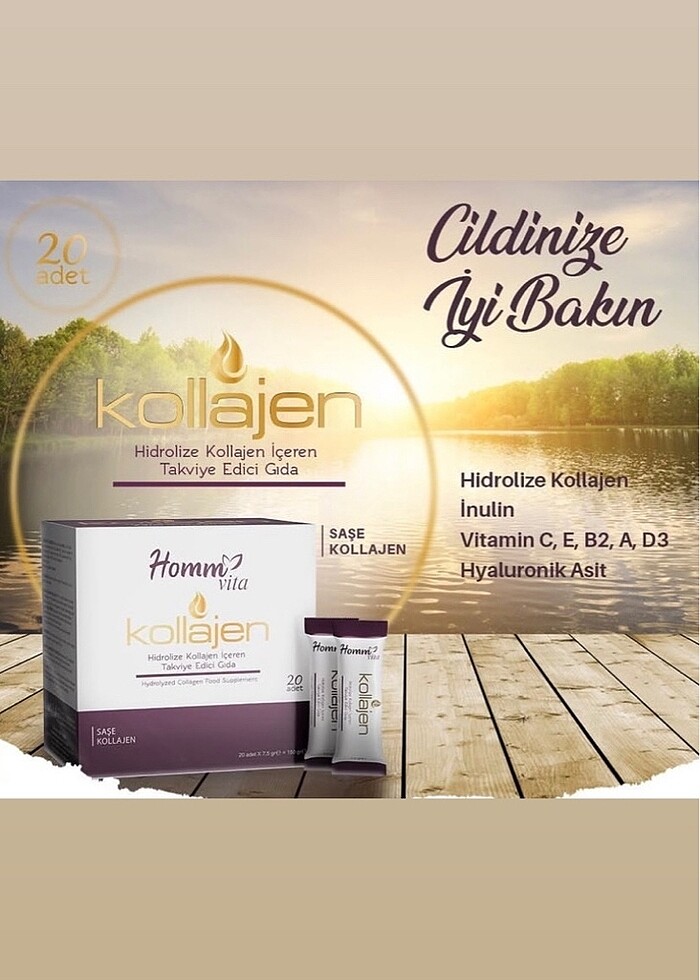 Homm Bitkisel Hidrolize Kolajen İçeren Takviye Edici Gıda - Görsel 5
