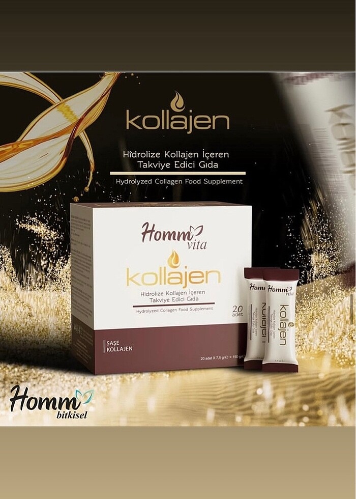 Homm Bitkisel Hidrolize Kolajen İçeren Takviye Edici Gıda - Görsel 2