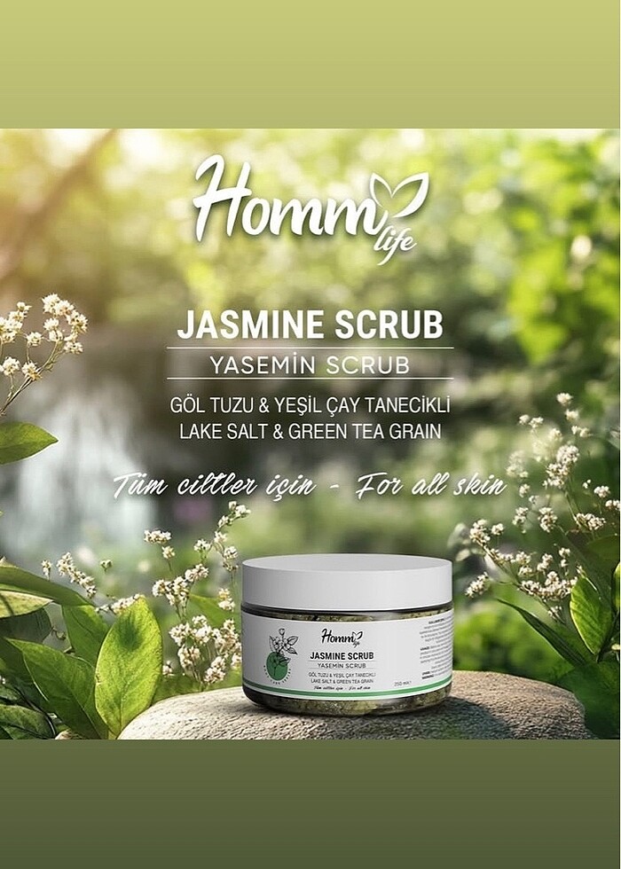 Yasemin Yeşil Çaylı Bitki Tanecikli Scrub - Görsel 3