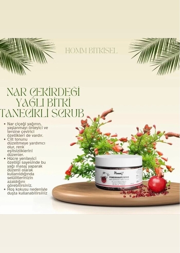 Nar Çekirdeği Yağlı Bitki Tanecekli Scrub - Görsel 2