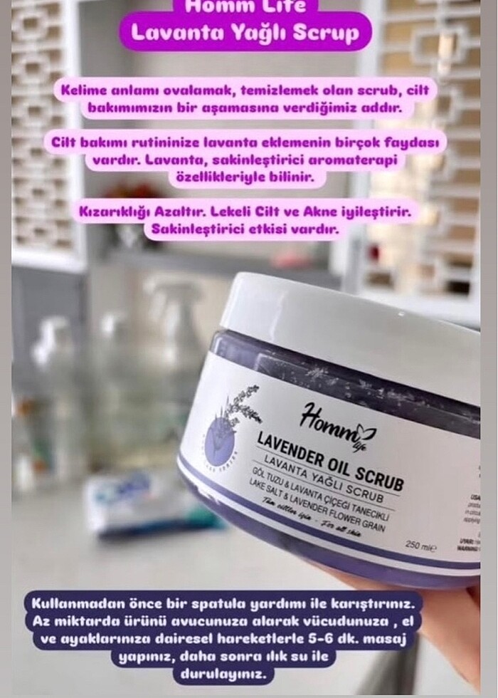 Lavanta Yağlı Bitki Tanecikli Scrub - Görsel 3