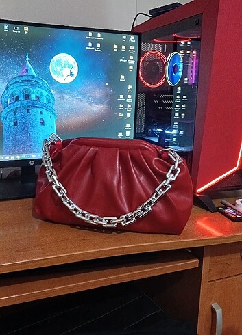  Beden bordo Renk BOTTEGA ÇANTA 