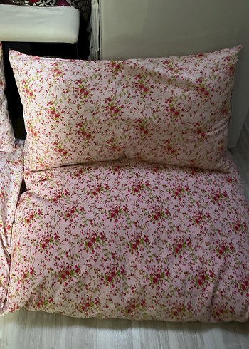 Pastel Pembe Çiçekli 4 adet minder - Görsel 2