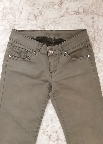 Diğer Kürklü Bej Kadın Kot Pantolon