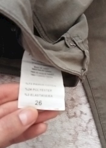 26 Beden Kürklü Bej Kadın Kot Pantolon